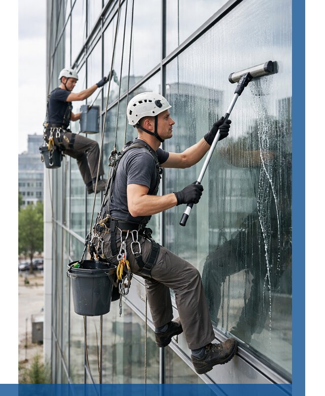 Мойка витражей альпинистами в Благовещенске от 727 р. под ключ|ВЫСОТНИК-Бгв