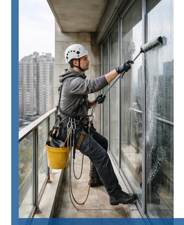 Профессиональная мойка балконного остекления в Благовещенске