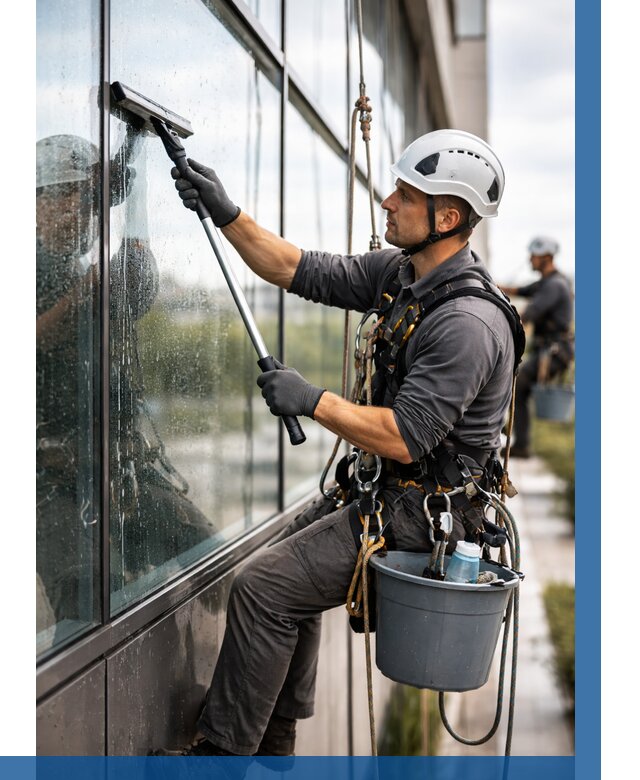 Мойка стеклянных фасадов в Благовещенске от 208 р. | ВЫСОТНИК-Бгв