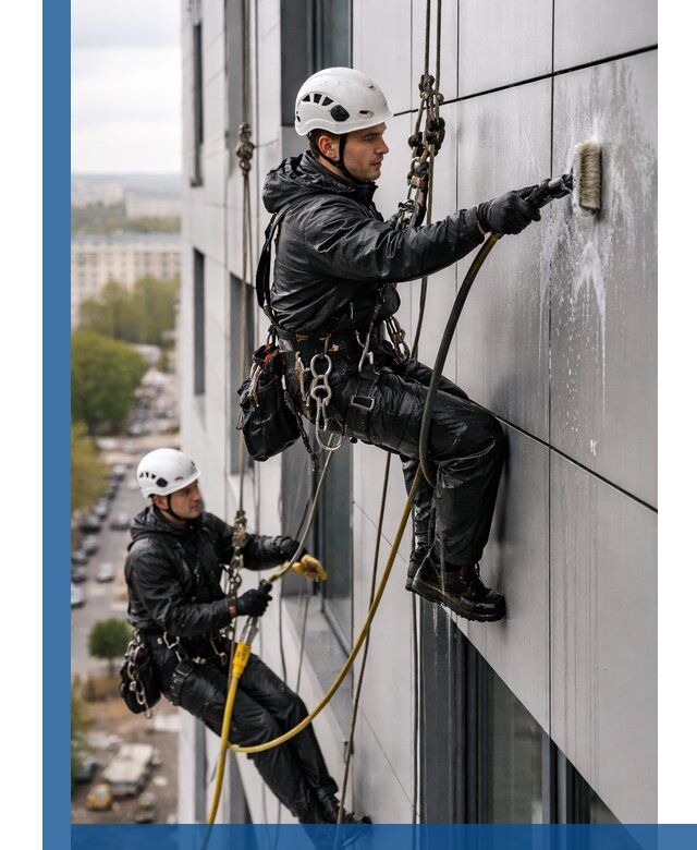 Профессиональная мойка фасада из композита в Благовещенске