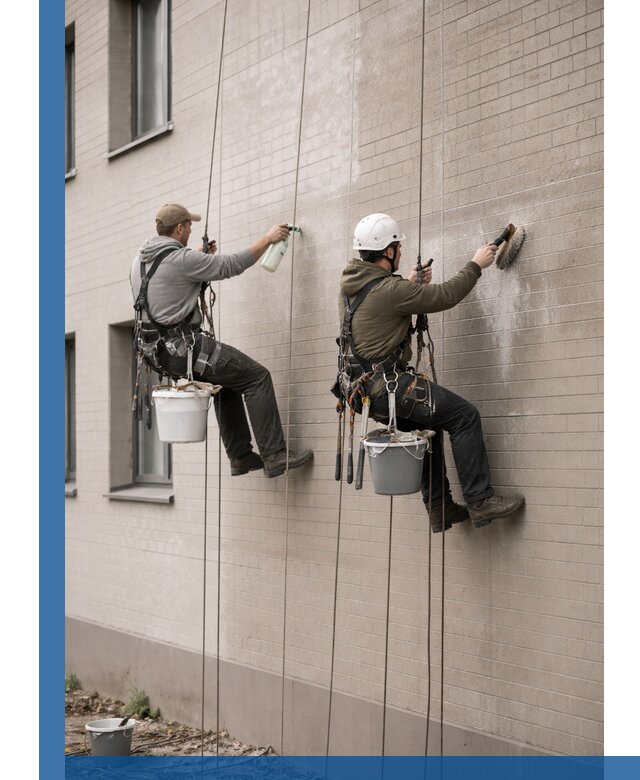 Удаление высолов с фасада зданий в Благовещенске без повреждений и следов