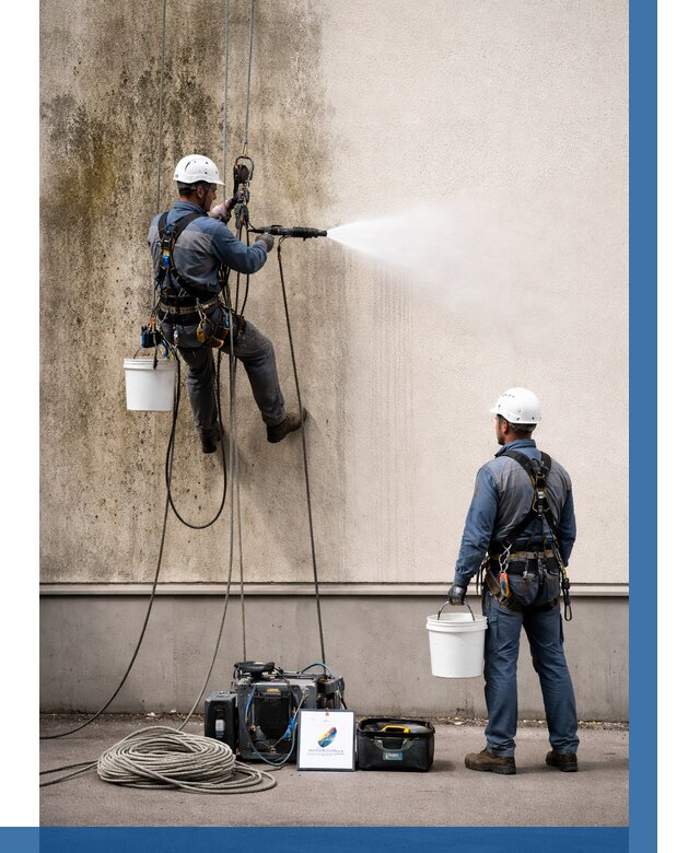 Очистка фасада от плесени в Благовещенске от 312 р. | ВЫСОТНИК-Бгв