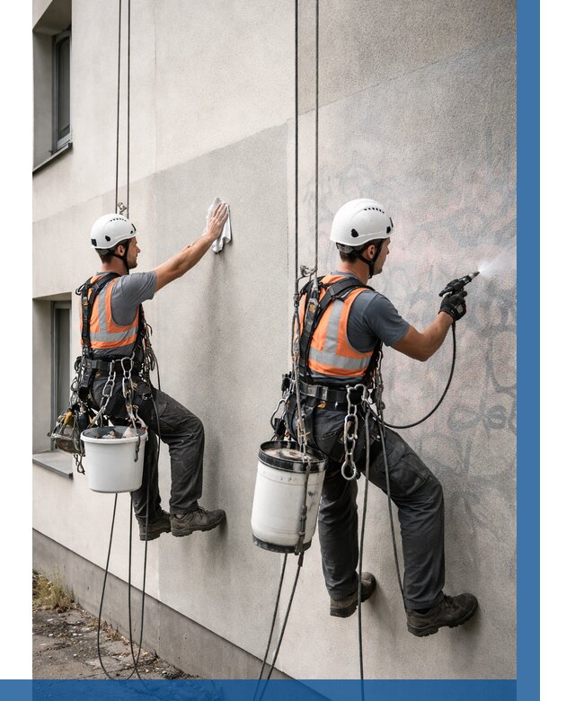 Антиграффити покрытие фасада в Благовещенске от 623 р. | ВЫСОТНИК-Бгв