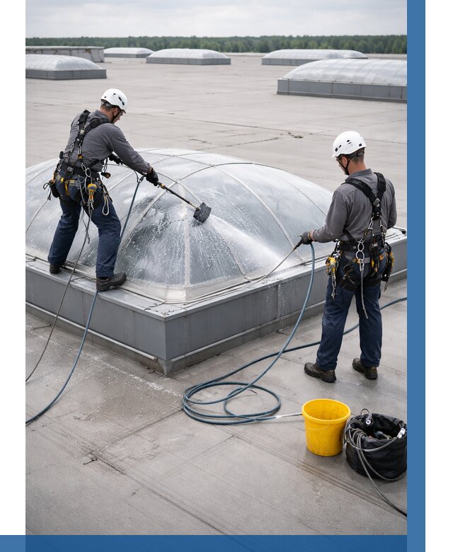 Мойка зенитных фонарей в Благовещенске, заказать от 4674 р. | ВЫСОТНИК-Бгв