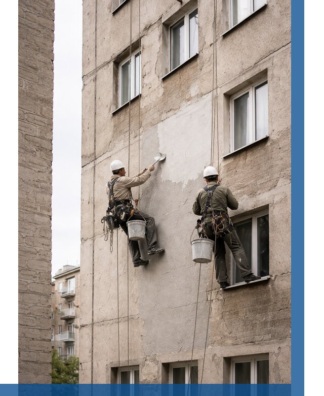 Косметический ремонт фасада в Благовещенске от 1142 р. | ВЫСОТНИК-Бгв