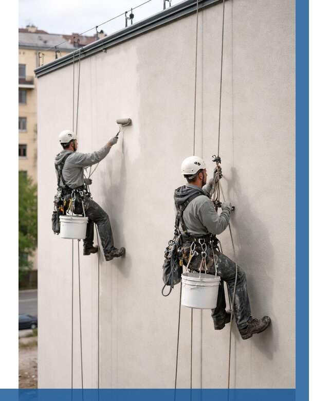 Покраска оштукатуренного фасада в Благовещенске от 332 р. | ВЫСОТНИК-Бгв