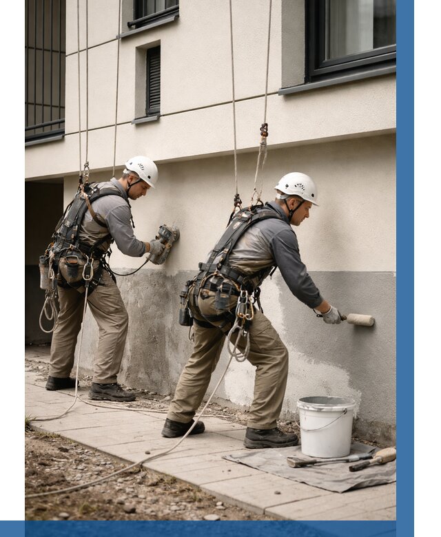 Окраска цоколя здания в Благовещенске от 467 р. под ключ | ВЫСОТНИК-Бгв