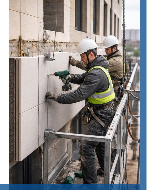 Монтаж фасадных термопанелей в Благовещенске от 1558 р. | ВЫСОТНИК-Бгв