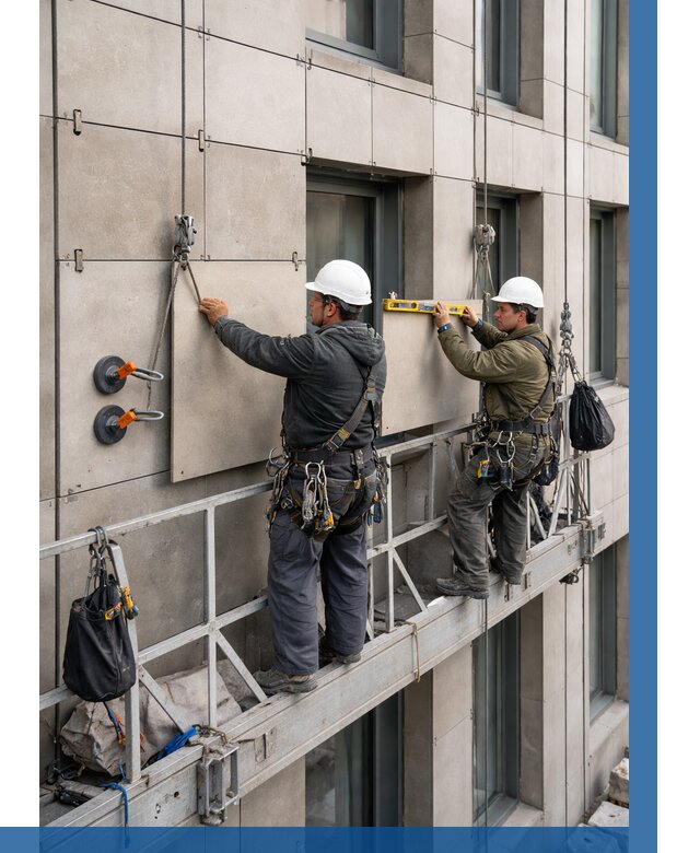 Монтаж керамогранита на фасад в Благовещенске от 2597 р. | ВЫСОТНИК-Бгв