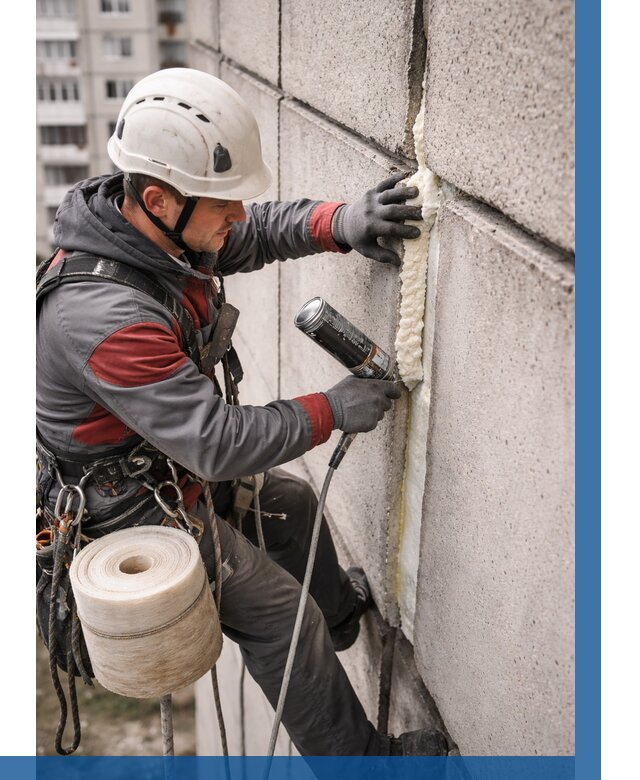 Утепление межпанельных швов в Благовещенске от 727 р. | ВЫСОТНИК-Бгв