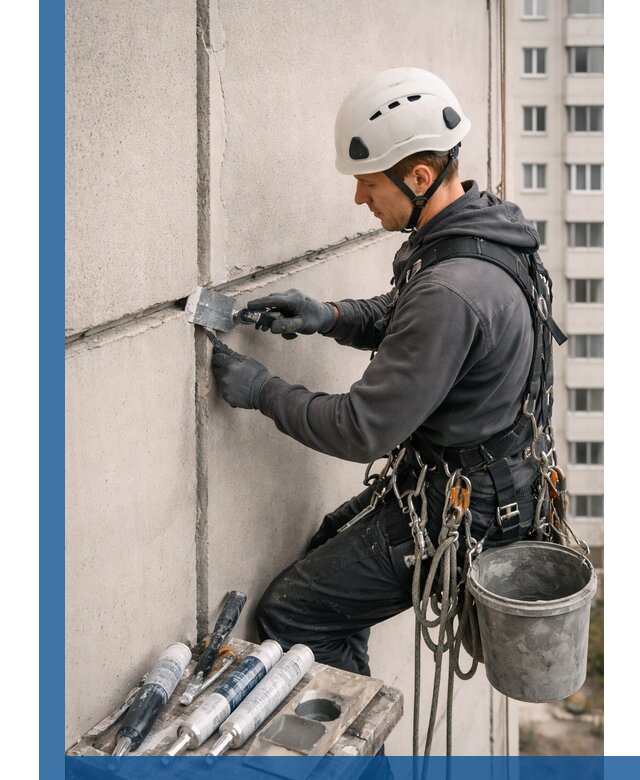 Ремонт межпанельных швов в Благовещенске герметизация и восстановление