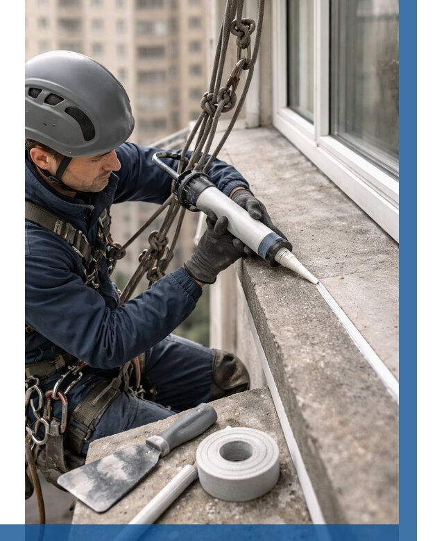 Герметизация балконного козырька в Благовещенске от 4674 р. | ВЫСОТНИК-Бгв