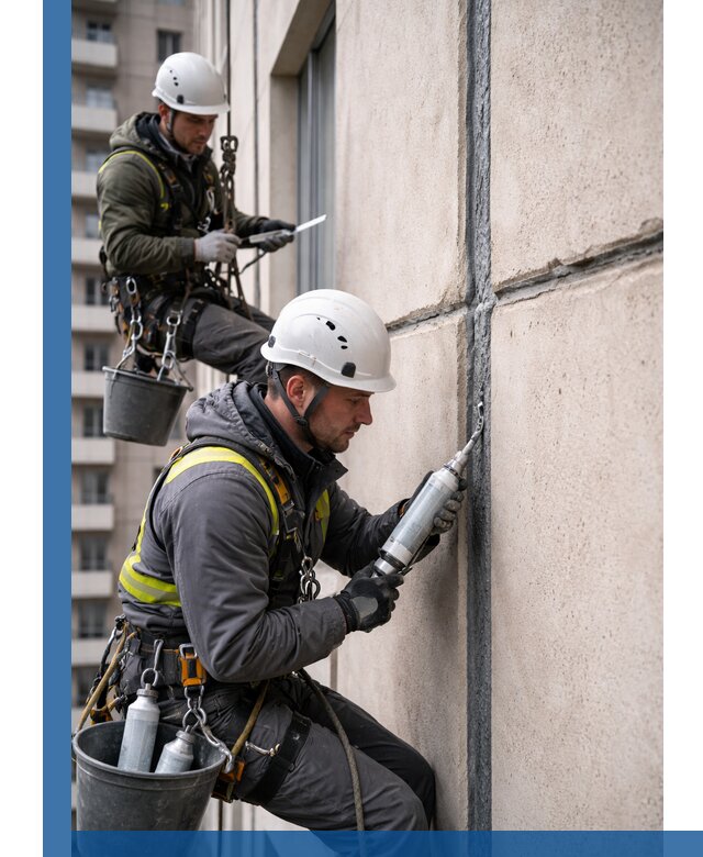 Герметизация деформационных швов фасада в Благовещенске качественно