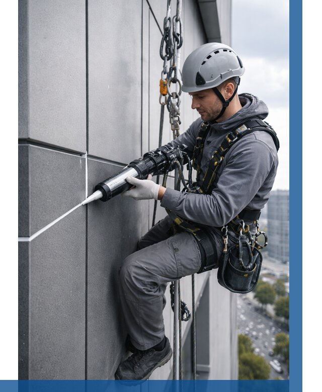 Герметизация стыков фасадных панелей в Благовещенске от 6751 р.| ВЫСОТНИК-Бгв