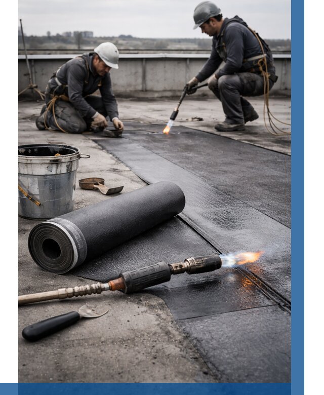 Ремонт рулонной кровли в Благовещенске от 675 р. | ВЫСОТНИК-Бгв