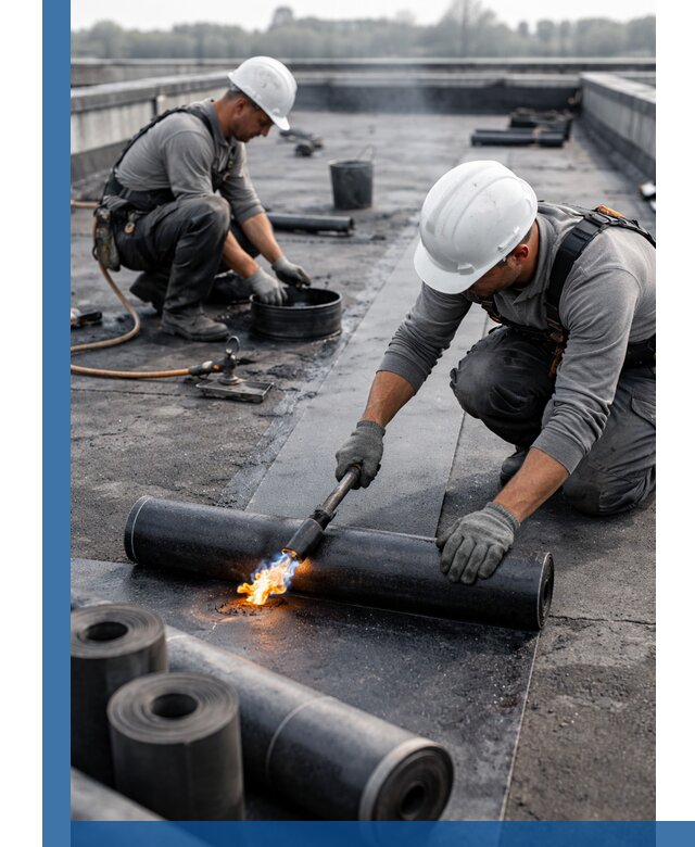 Ремонт рулонной кровли в Благовещенске герметизация и восстановление