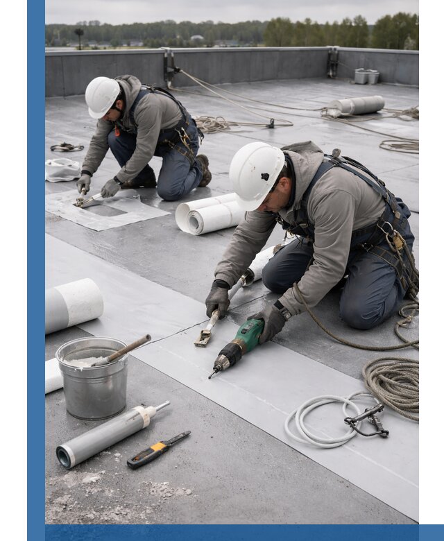 Ремонт мембранной кровли в Благовещенске качественно и с гарантией