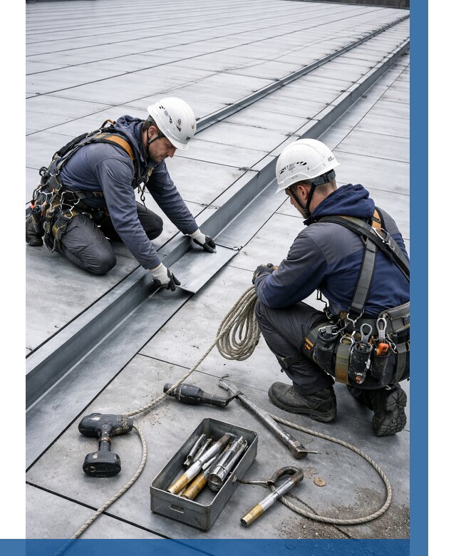 Ремонт фальцевой кровли в Благовещенске от 727 р. | ВЫСОТНИК-Бгв