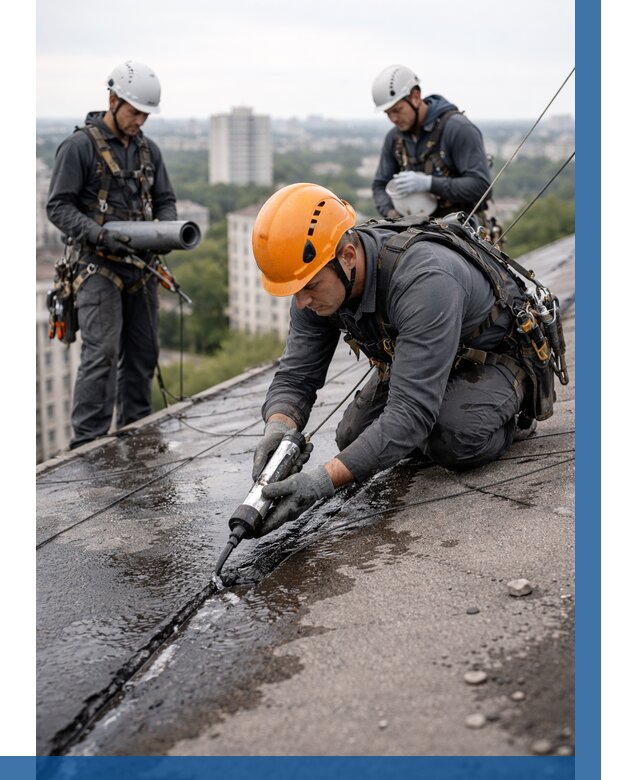 Устранение протечек кровли в Благовещенске от 12463 р. | ВЫСОТНИК-Бгв