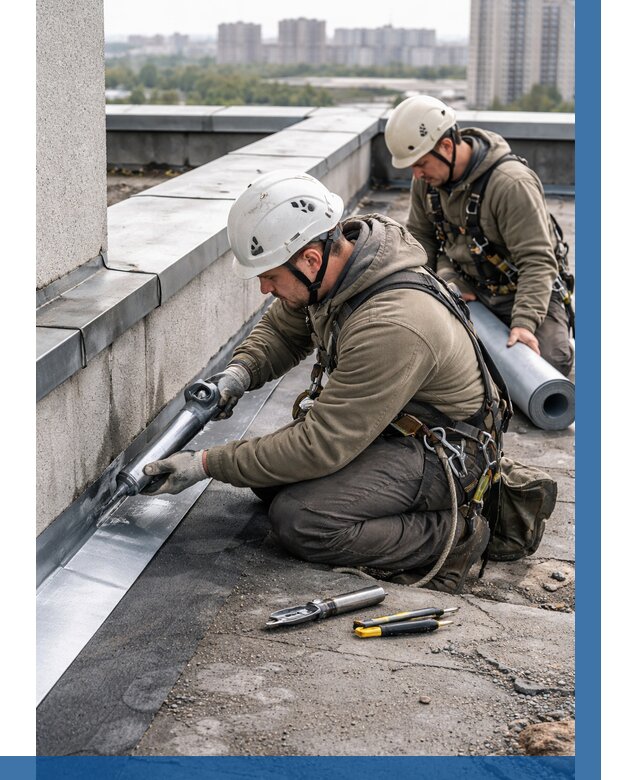 Ремонт кровельных примыканий в Благовещенске от 1246 р. | ВЫСОТНИК-Бгв