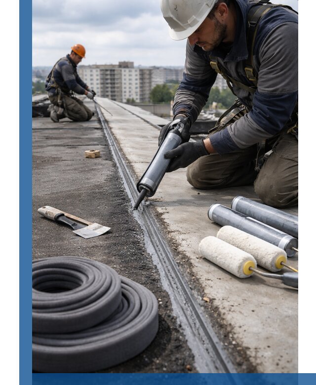 Герметизация швов кровли в Благовещенске с гарантией герметичности