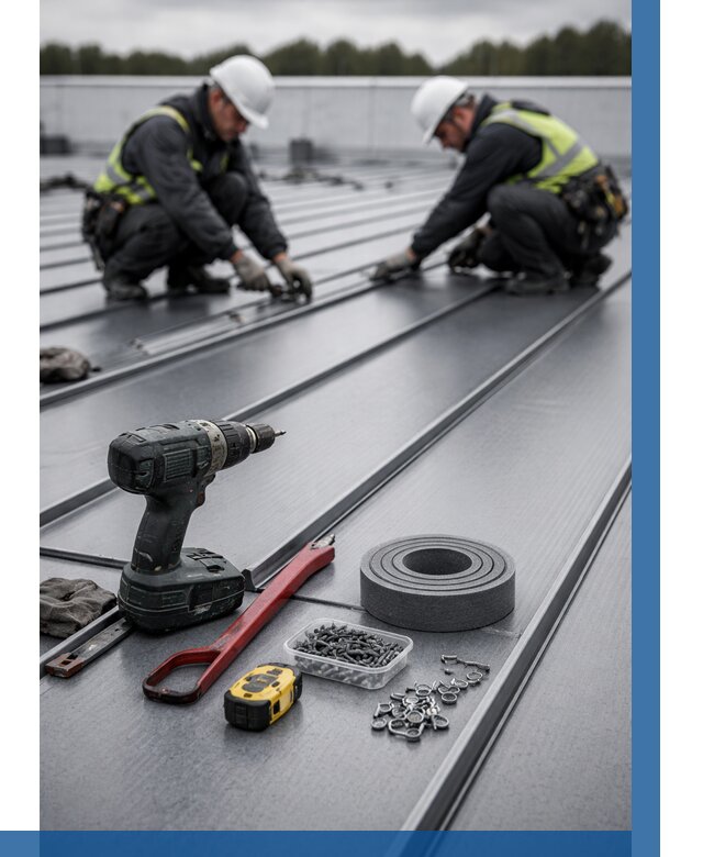 Монтаж фальцевой кровли в Благовещенске от 1869 р. | ВЫСОТНИК-Бгв