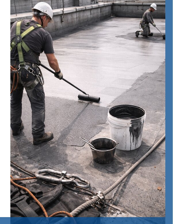 Гидроизоляция кровли жидкой резиной в Благовещенске от 519 р. | ВЫСОТНИК-Бгв