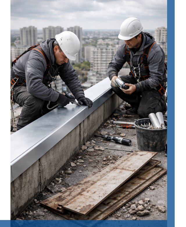 Замена парапетных крышек под ключ в Благовещенске от 1246 р. | ВЫСОТНИК-Бгв