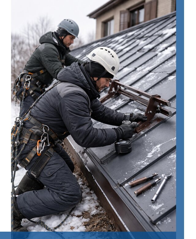 Монтаж снегозадержателей в Благовещенске от 467 р. | ВЫСОТНИК-Бгв