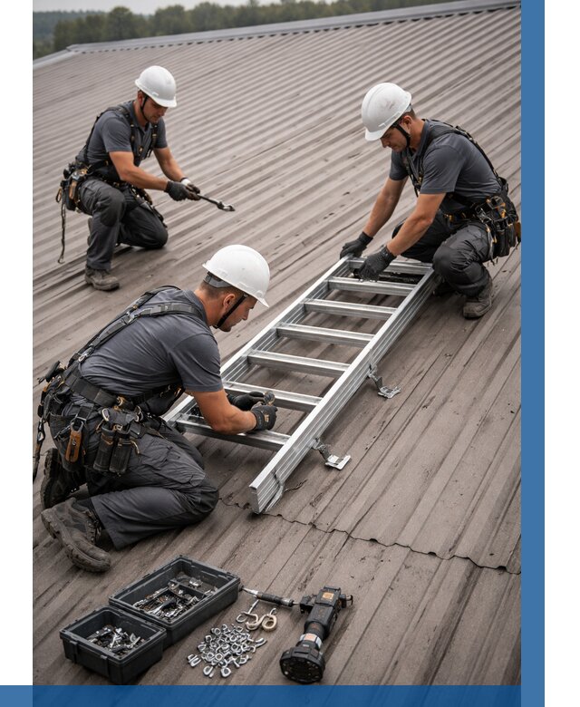 Монтаж кровельной лестницы в Благовещенске от 4674 р. | ВЫСОТНИК-Бгв