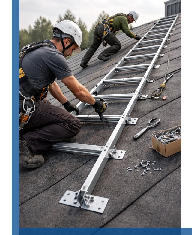 Профессиональный монтаж кровельной лестницы в Благовещенске под ключ