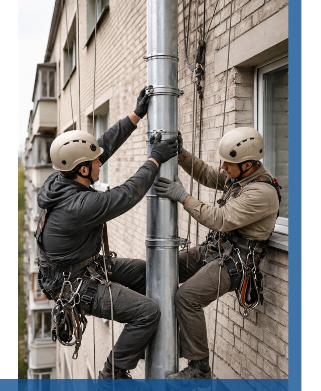 Замена водосточных труб в Благовещенске от 6751 р. | ВЫСОТНИК-Бгв