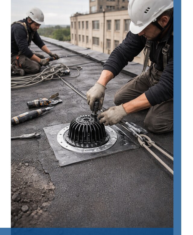 Установка водосточных воронок в Благовещенске цена от 3635 р. | ВЫСОТНИК-Бгв