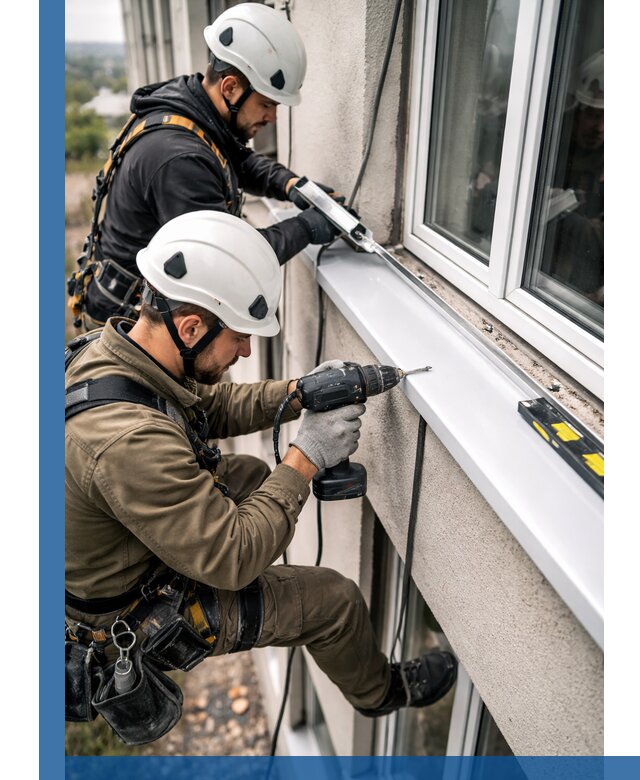 Профессиональный монтаж оконных отливов и отведения воды в Благовещенске
