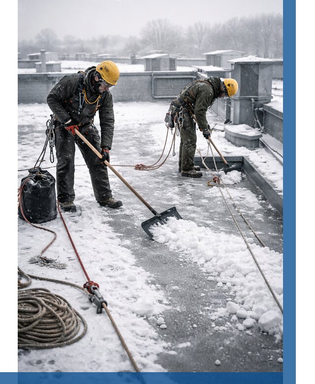 Очистка крыши от снега в Благовещенске от 7790 р. | ВЫСОТНИК-Бгв