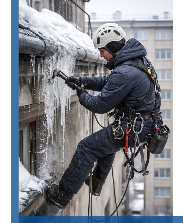 Удаление наледи и чистка водостоков в Благовещенске оперативно и безопасно