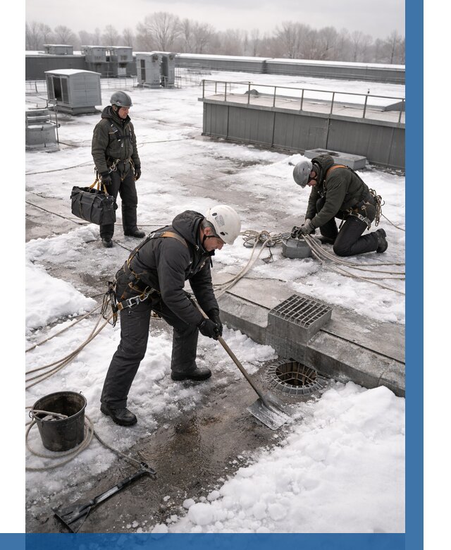 Абонентское обслуживание кровли зимой в Благовещенске от 8309 р. | ВЫСОТНИК-Бгв