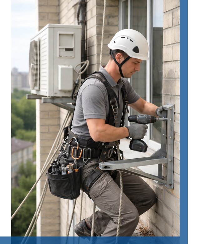 Установка кронштейнов кондиционера в Благовещенске от 3635 р. | ВЫСОТНИК-Бгв