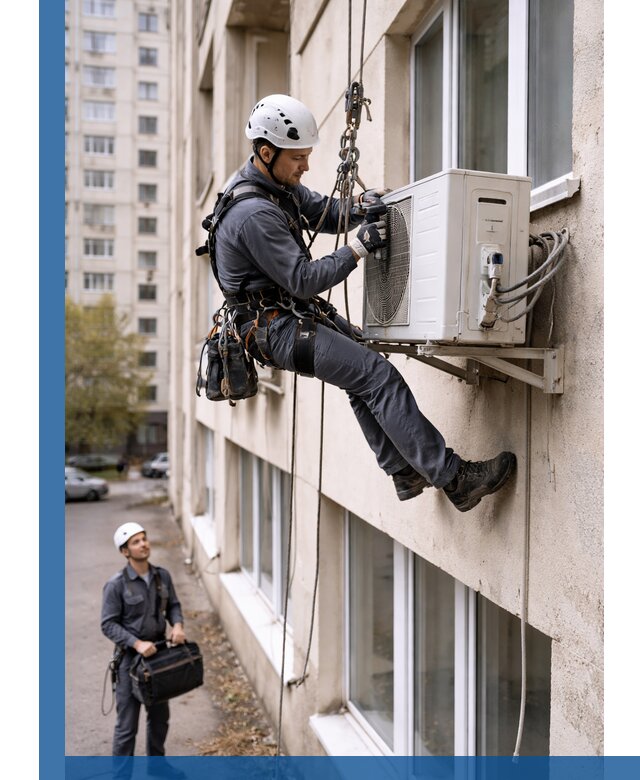 Демонтаж внешнего блока кондиционера в Благовещенске профессионально