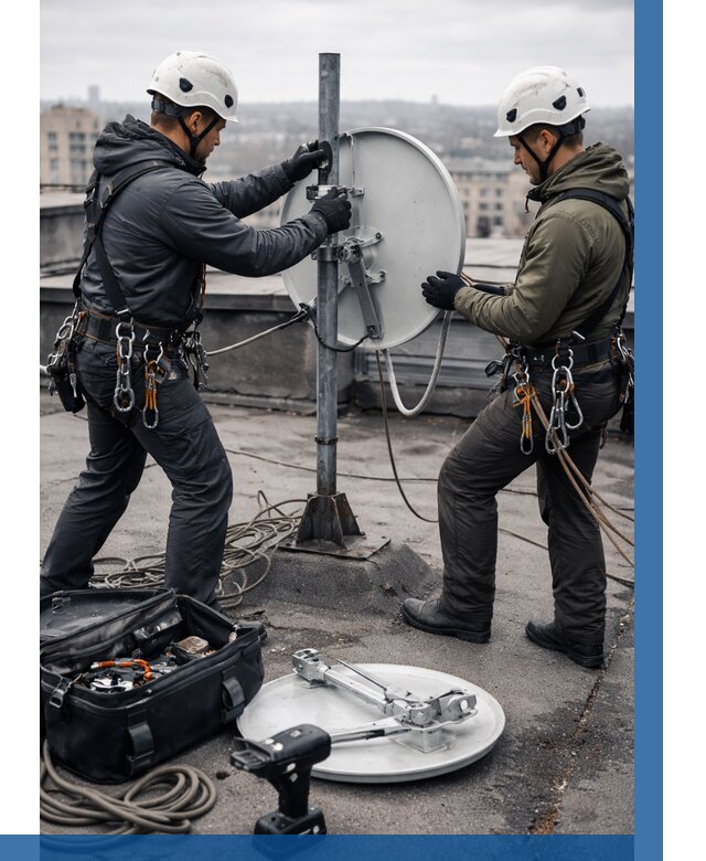 Демонтаж антенн на крыше в Благовещенске от 4674 р. | ВЫСОТНИК-Бгв