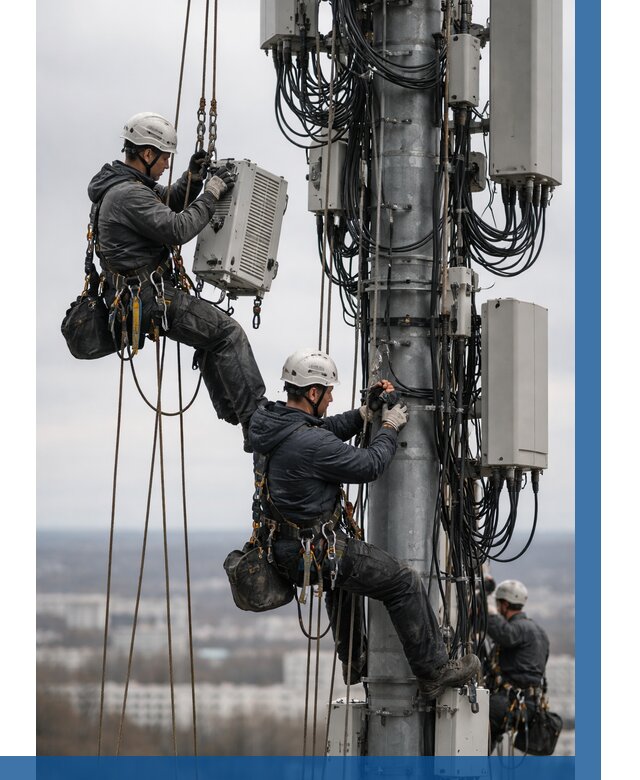 Монтаж оборудования связи на мачте в Благовещенске от 7790 р. | ВЫСОТНИК-Бгв