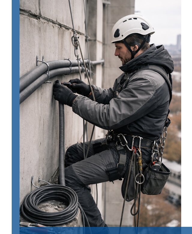 Профессиональный монтаж гофры для кабеля в Благовещенске с гарантией