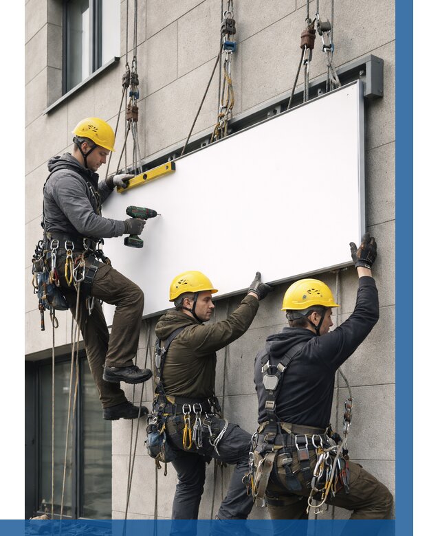 Монтаж рекламной вывески в Благовещенске от 8309 р. | ВЫСОТНИК-Бгв