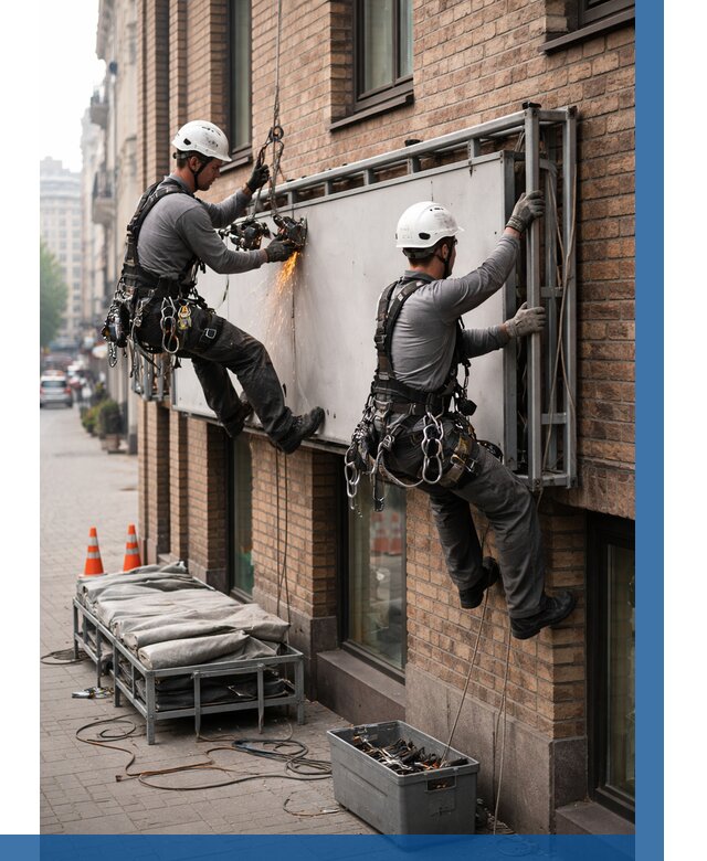 Демонтаж рекламной вывески в Благовещенске от 6751 р. | ВЫСОТНИК-Бгв