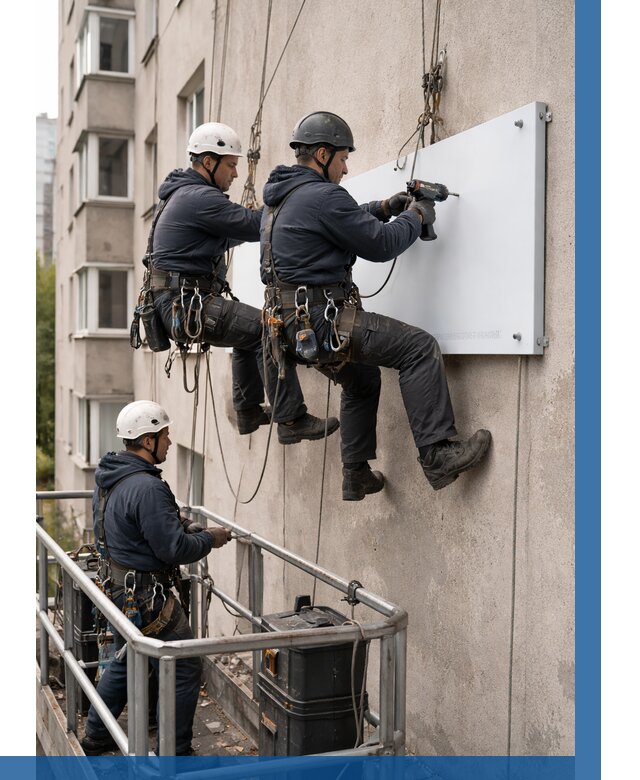 Монтаж табличек и указателей в Благовещенске от 3635 р. | ВЫСОТНИК-Бгв