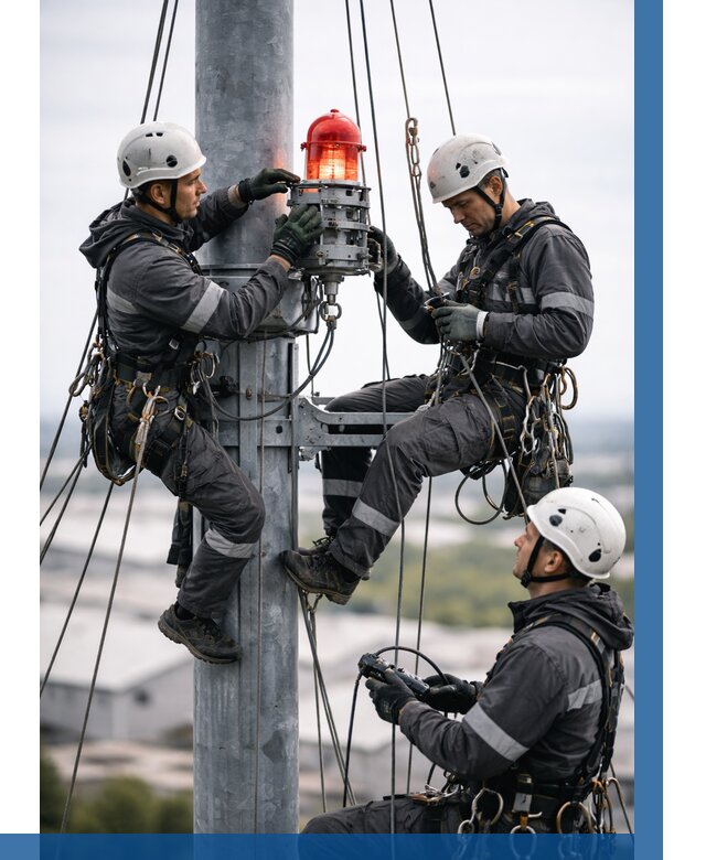 Монтаж заградительных огней в Благовещенске от 8828 р. | ВЫСОТНИК-Бгв