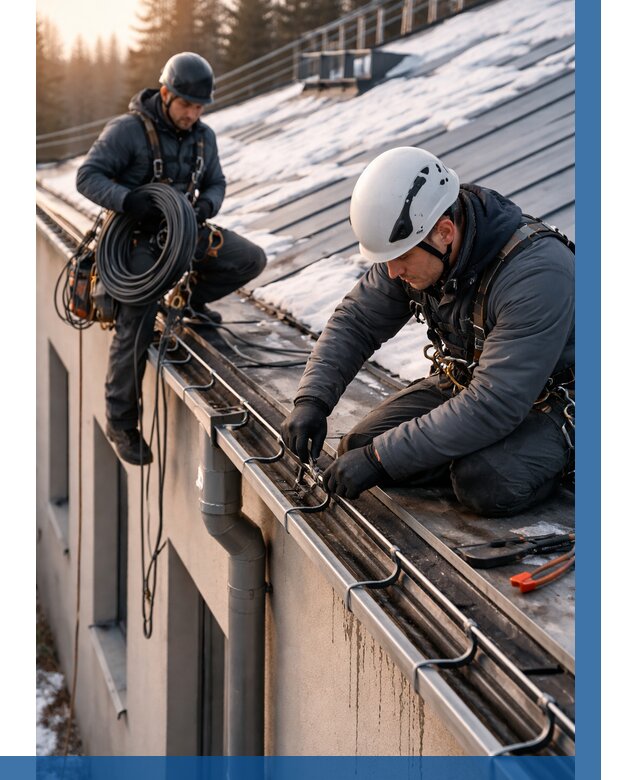 Монтаж греющего кабеля на кровле в Благовещенске от 467 р. | ВЫСОТНИК-Бгв
