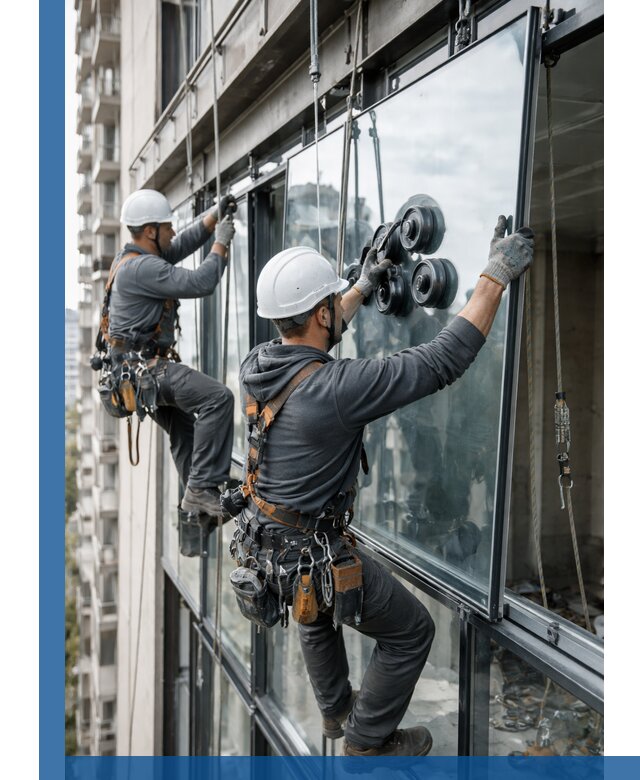 Витражное остекление фасадов и лоджий в Благовещенске под ключ