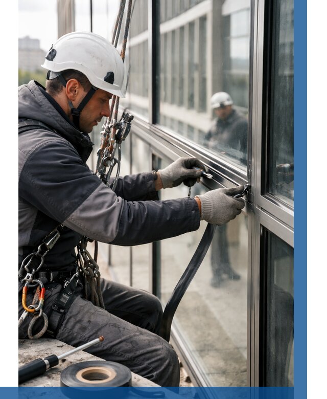 Ремонт витражных конструкций в Благовещенске от 3635 р. | ВЫСОТНИК-Бгв