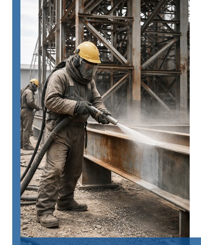 Пескоструйная очистка металлоконструкций в Благовещенске промышленная